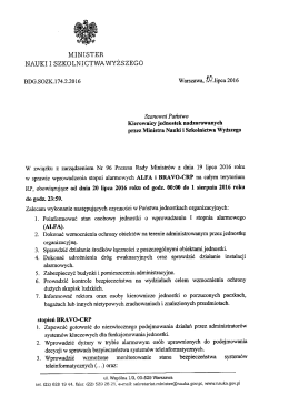 Page 1 MINISTER NAUKI I SZKOLNICTWAWYŻSZEGO BD.G.SOZK