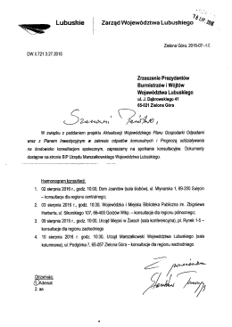 harmonogram konsultacji społecznych