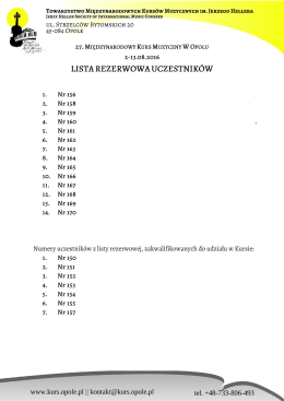 Lista rezerwowa