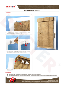 Instrukcja montażu mat bambusowych | Montaż z wierceniem
