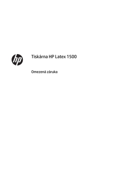 Tiskárna HP Latex 1500 Omezená záruka
