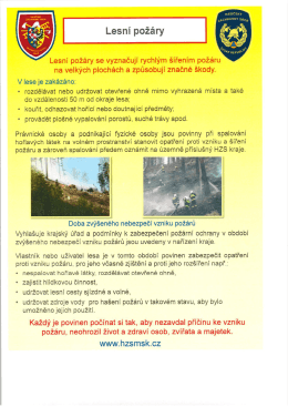 Pož&aacute;ry v les&iacute;ch a na pol&iacute;ch