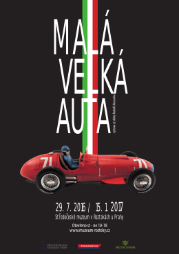 Plakát MALÁ VELKÁ AUTA - Středočeské muzeum v Roztokách u
