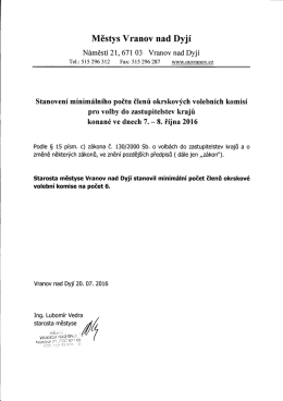 Stanovení minimálního počtu členů okrskových volebních komisí/59