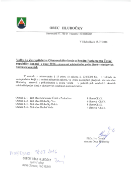 Stanoven&iacute; min. počtu členů v okrskov&yacute;ch volebn&iacute;ch