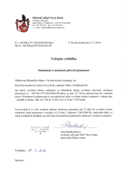 Veř.vyhláška-uložení písemnosti Provazníková