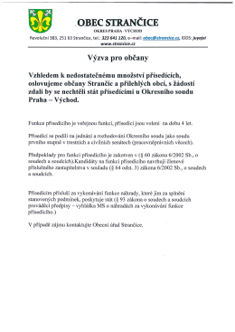 V&yacute;zva pro občany - Př&iacute;sed&iacute;c&iacute; u Okresn&iacute;ho soudu