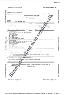 Page 1 Page 1 of 1 Nem hiteles tulajdomi lap Nem hiteles tulajdomi