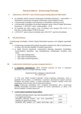 Tájékoztató a 2016/2017. tanévi köztársasági ösztöndíj pályázati