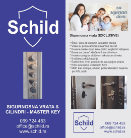 Flajer - SCHILD - Sigurnosna vrata