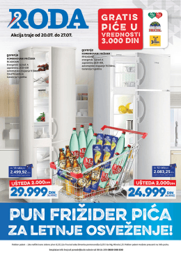 Frižider pun pića 20.07. - 27.07.2016