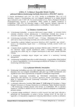 4/2016. (V. 3.) - Budapesti Műszaki és Gazdaságtudományi Egyetem