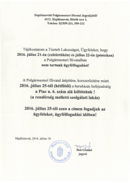 Page 1 Hajdúszováti Polgármesteri Hivatal Jegyzőjétől! 4212