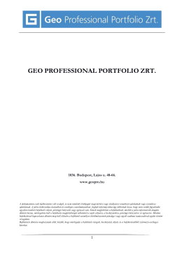 Bemutatkozó anyag - Geo Professional Portfolio Zrt.