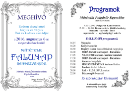 Mátételki Falunapi rendezvény 2016