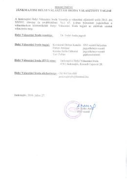 A Helyi választási iroda választott tagjai