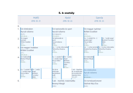 Az 5.b osztály órarendjét itt olvashatják