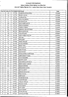 tıklayınız - Uludağ &Uuml;niversitesi