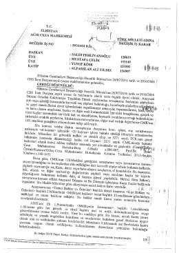 Page 1 T.C., ELBİSTAN - AĞIR CEZA MAHKEMESİ \ T&Uuml;RK MİLLETİ