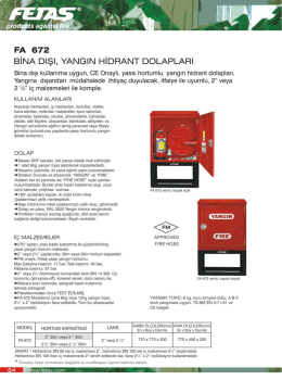 FA 672 BİNA Dışı, YANGıN ı