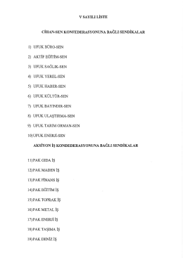 kapatılan sendika, federasyon ve konfederasyonlar için tıklayınız