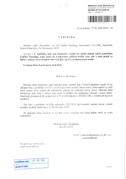 Veřejná vyhláška