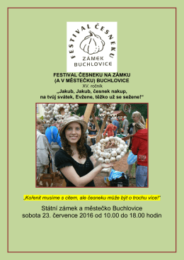 Pozvánka na Festival česneku 2016