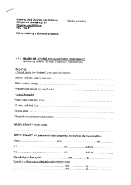 pro stavby podle § 190 odst. 5 zákona č. 183/2006 Sb