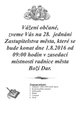 Pozvánka na jednání ZM