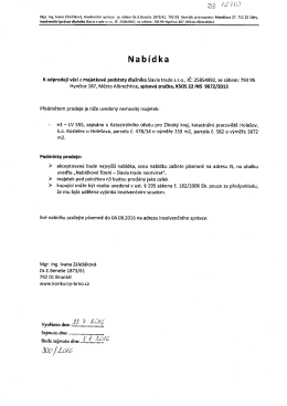 Page 1 p2. 44 74°C Mgr. Ing. Ivana Zálešáková, insolvenční správce