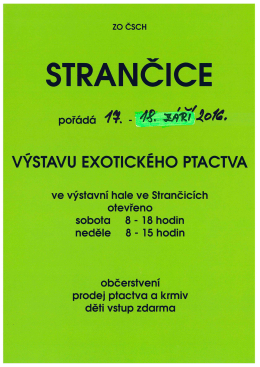 Výstava exotického ptactva 17.