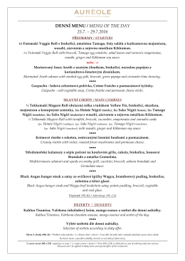 denní menu / menu of the day 25.7. – 29.7.2016
