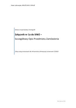 Załącznik nr 1a do SIWZ - Główny Urząd Geodezji i Kartografii