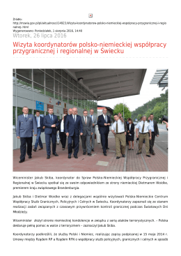 Wizyta koordynatorów polsko-niemieckiej współpracy
