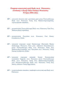 Program uroczystej sesji Rady m_popr
