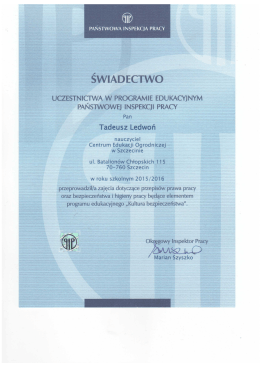 tadeusz ledwoń - Centrum Edukacji Ogrodniczej w Szczecinie