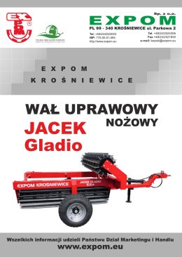Wał uprawowy, nożowy.