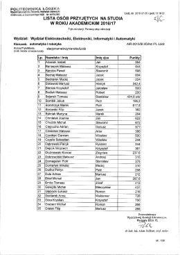 automatyka i robotyka - stacjonarne