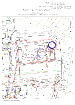 Mapa ewidencyjna Boisko, siłownia, plac zabaw Jaroszówka