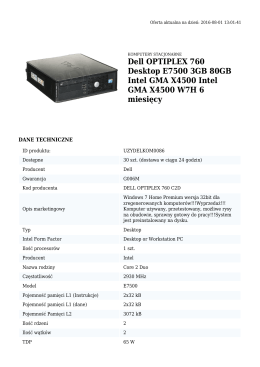 Dell OPTIPLEX 760 Desktop E7500 3GB 80GB Intel GMA