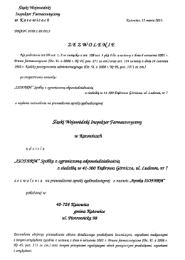 zezwolenie na prowadzenie apteki