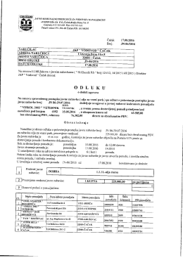 17.08.2016. ЈН 086 - Одлука о додели уговора (набавка моторног