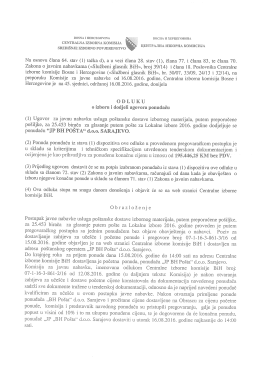 Page 1 “ESNA I : RCEGE VENA. CENTRALNA IZBORNA KOMISIJA