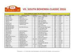 Seznam posádek - South Bohemia Classic