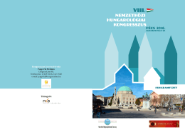 Programfüzet - VIII. Nemzetközi Hungarológiai Kongresszus