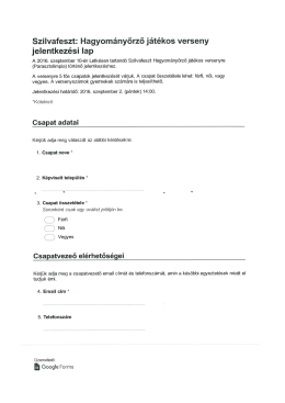 Játékos verseny jelentkezési lap letöltése