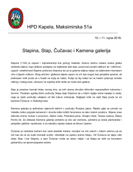 HPD Kapela, Maksimirska 51a Stapina, Stap, Čučavac i Kamena