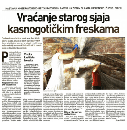 Vraćanje starog sjaja kasnogotičkim freskama