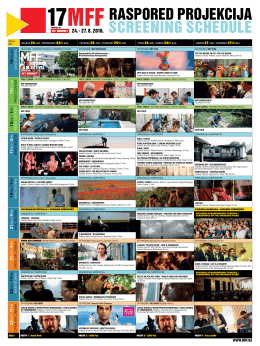 Raspored projekcija - mediteran film festival