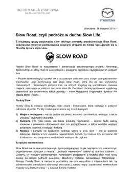 Slow Road, czyli podróże w duchu Slow Life